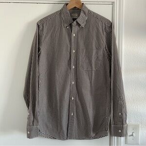 NWOT Men’s J. Crew Black and White Gingham Shirt